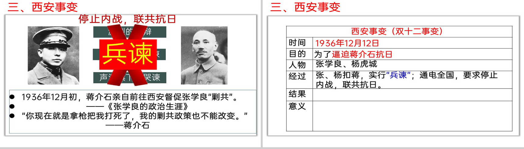 黄色简约缅怀先烈勿忘国耻从九一八到西安事变主题教育PPT模板